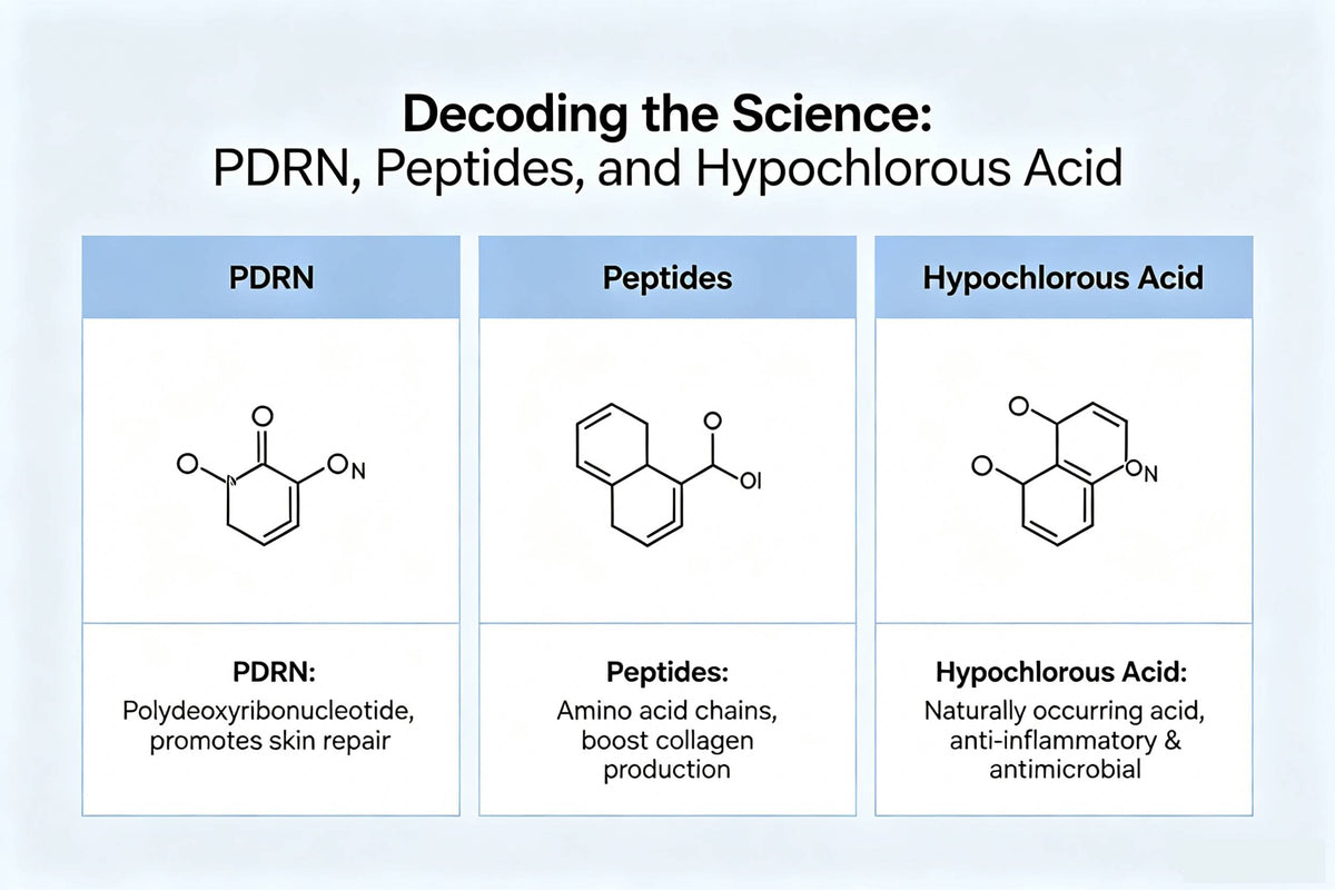 Decoding the Science: PDRN, Peptides, and Hypochlorous Acid