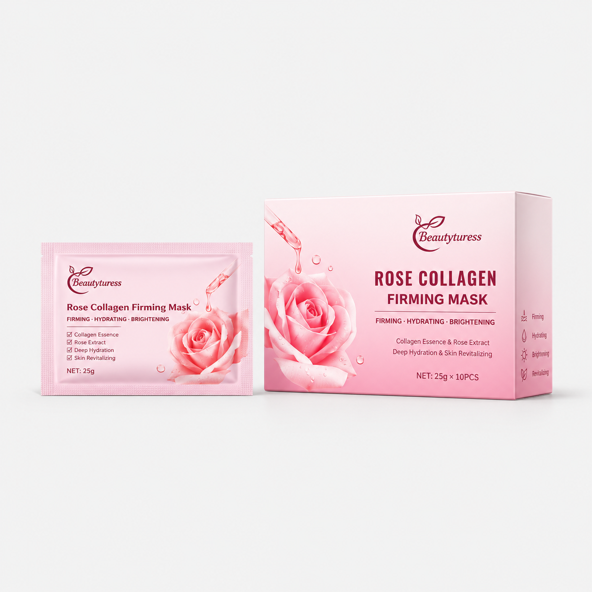 Beautyturess Rose Collagen Mask (8g × 16 sachets)