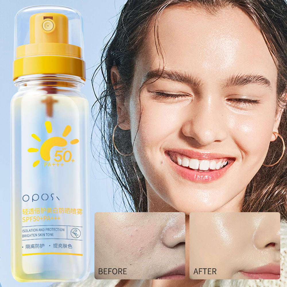 OPOS Lightweight & High-Protection Whitening Sunscreen Spray (100ml)