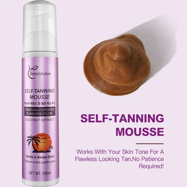 Beautyturess Vanilla Almond Self-Tanning Mousse (100ml)