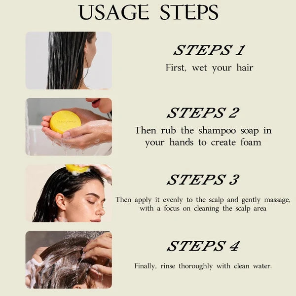 Beautyturess Lemon & Ginger Shampoo Bar (100g)