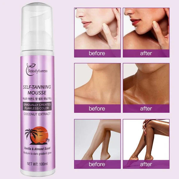Beautyturess Vanilla Almond Self-Tanning Mousse (100ml)