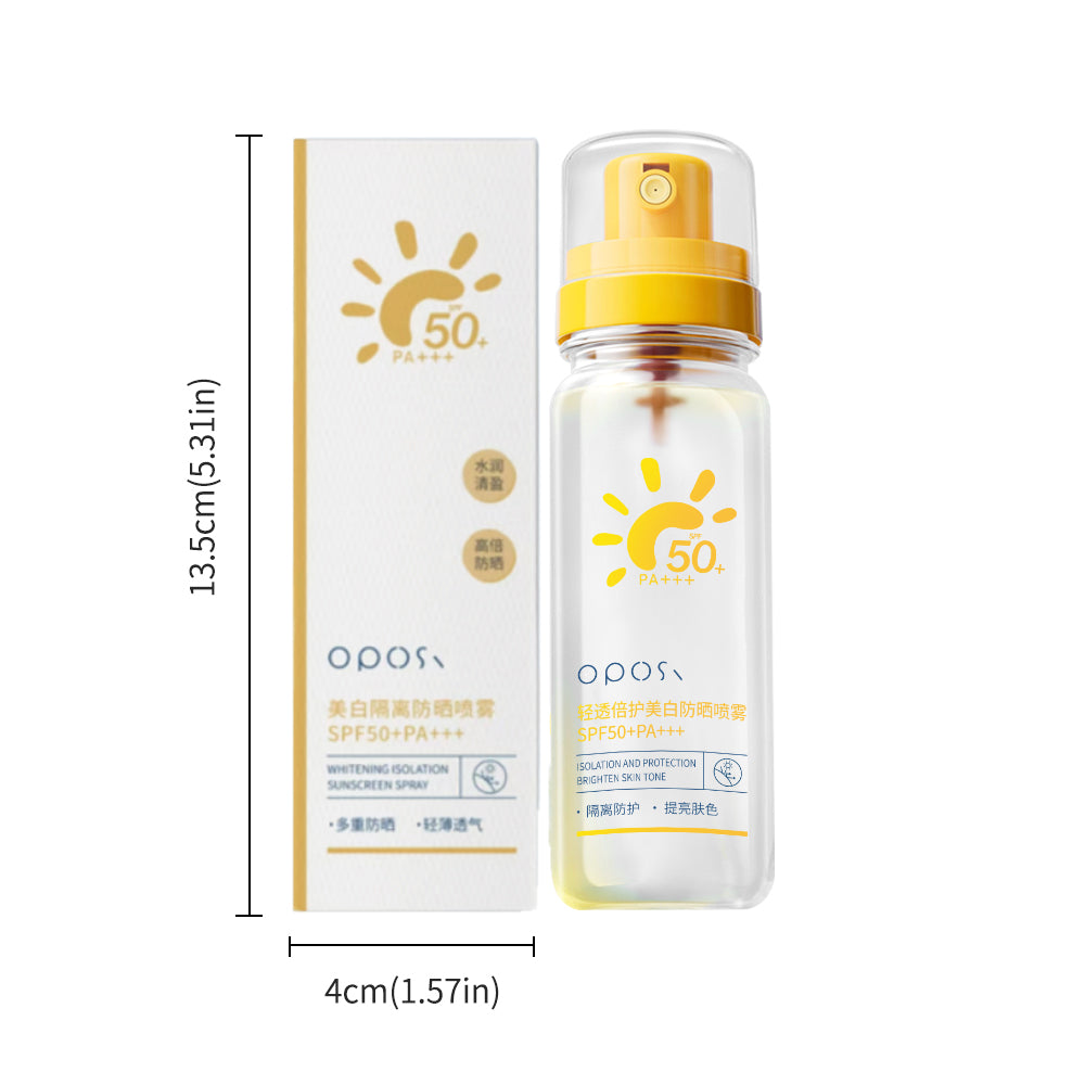 OPOS Lightweight & High-Protection Whitening Sunscreen Spray (100ml)