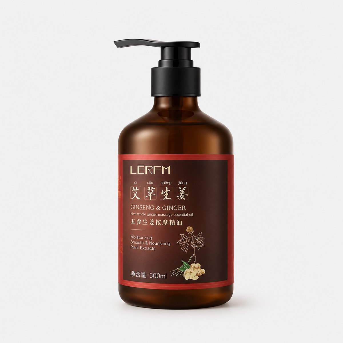 LĒRFM Five-Ginseng & Ginger Massage Essential Oil (500ml)