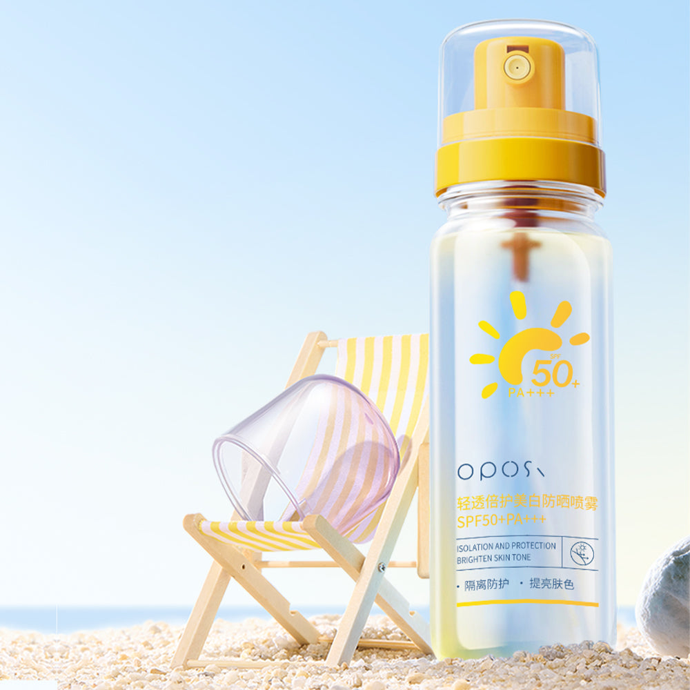 OPOS Lightweight & High-Protection Whitening Sunscreen Spray (100ml)