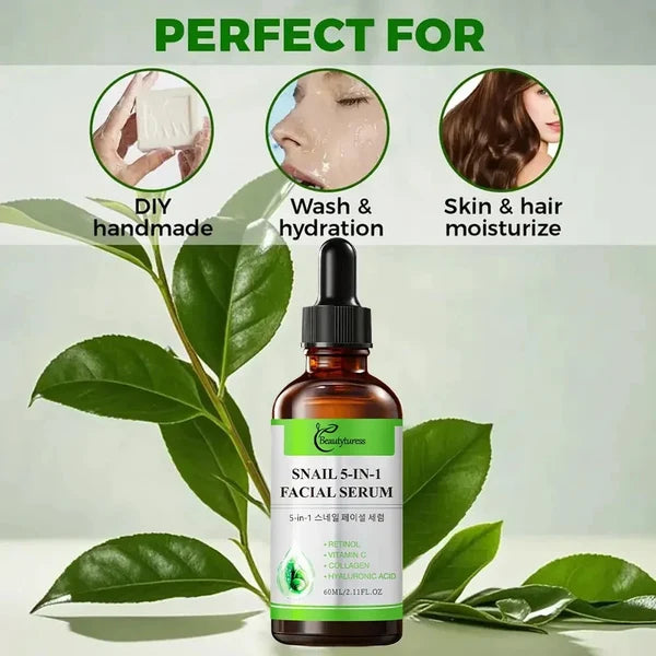 Beautyturess-Vizaĝesenco kun Kvin Snailaj Ingrediencoj