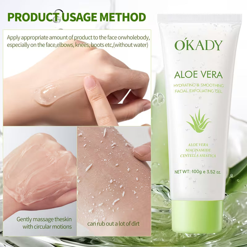 O'KADY Aloe Vera Facial Exfoliating Gel (100g)