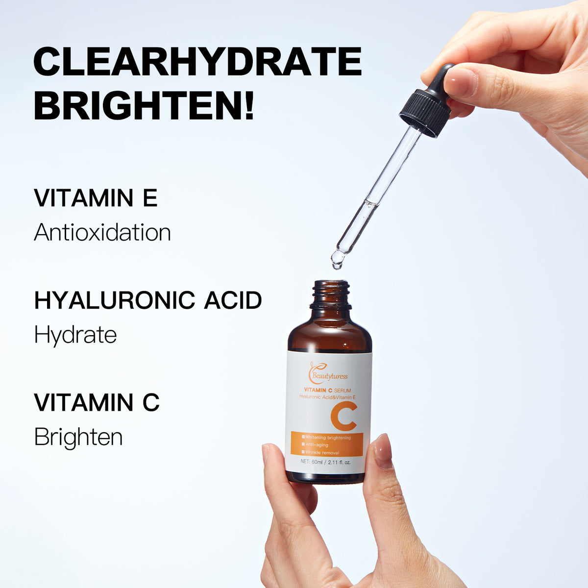 Beautyturess Briliga kaj Kontraŭ-maljuniĝa Vitamino C Serumo