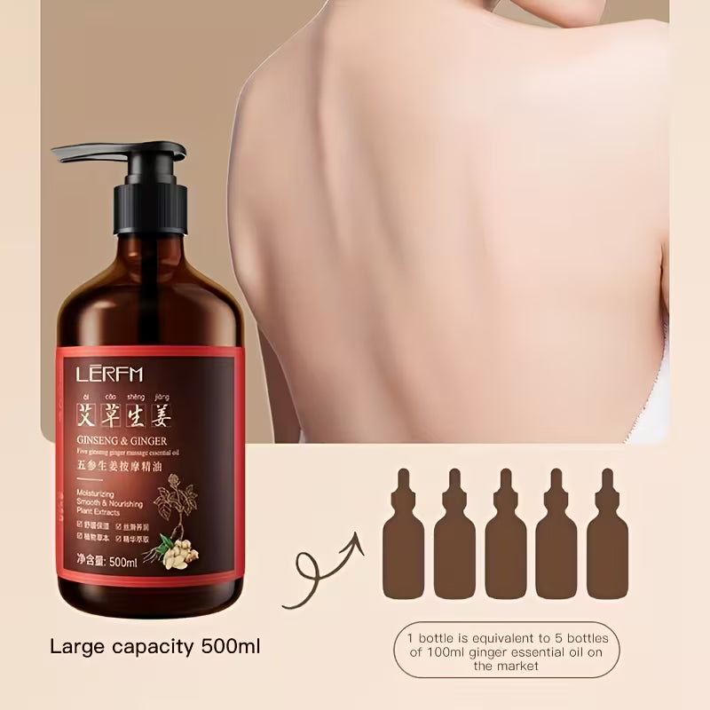 LĒRFM Five-Ginseng & Ginger Massage Essential Oil (500ml)