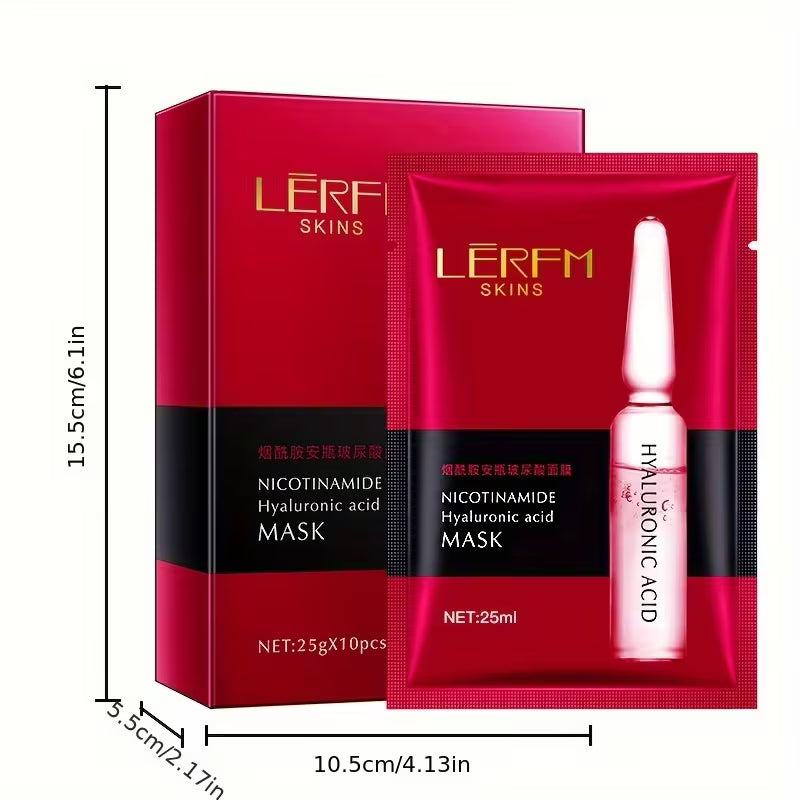 3-peca Mirtila Glutationa Nikotinamida Ampola Hialuron-acida Masko 25ml * 10 folioj LNFKDS15526