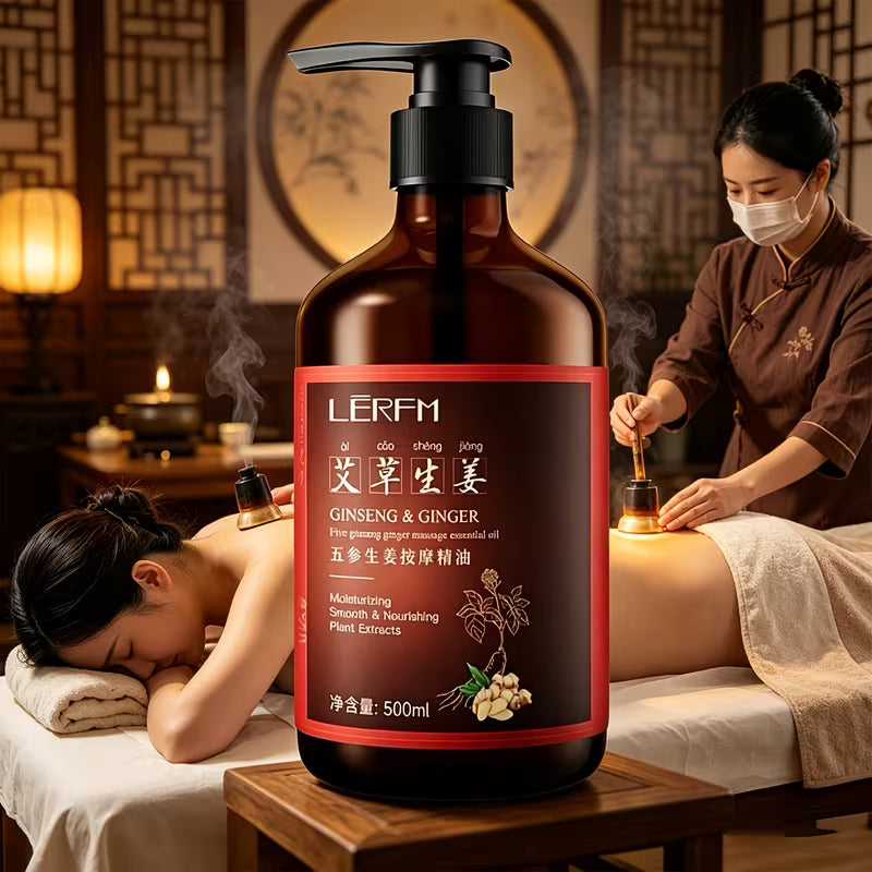 LĒRFM Five-Ginseng & Ginger Massage Essential Oil (500ml)