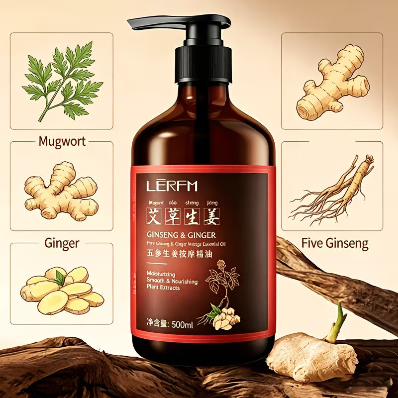 LĒRFM Five-Ginseng & Ginger Massage Essential Oil (500ml)