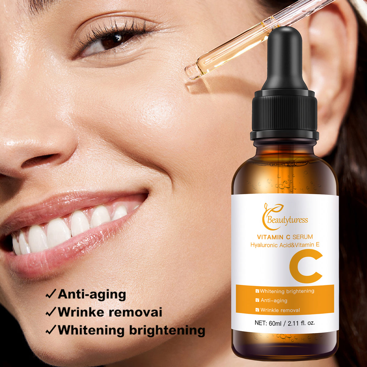 Beautyturess Briliga kaj Kontraŭ-maljuniĝa Vitamino C Serumo