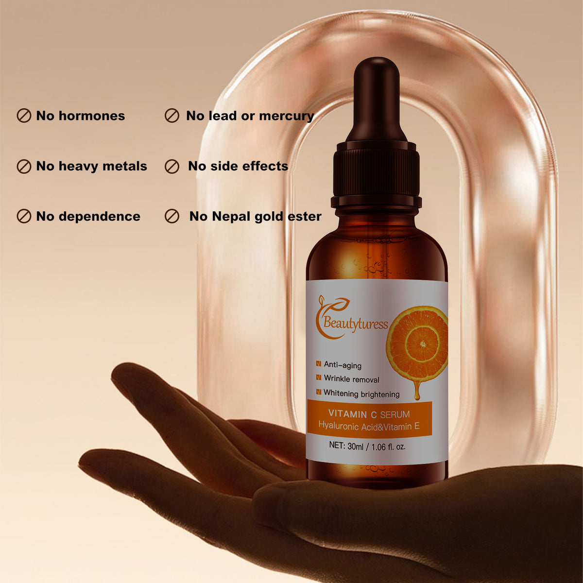 Beautyturess Briliga kaj Kontraŭ-maljuniĝa Vitamino C Serumo