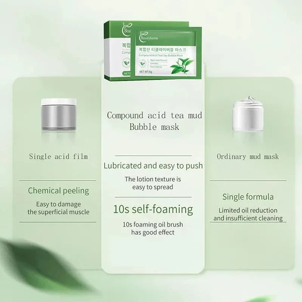 Beautyturess Kompleksa Acida Tea-Ŝlima Vezika Masko (8g x 16 strioj)
