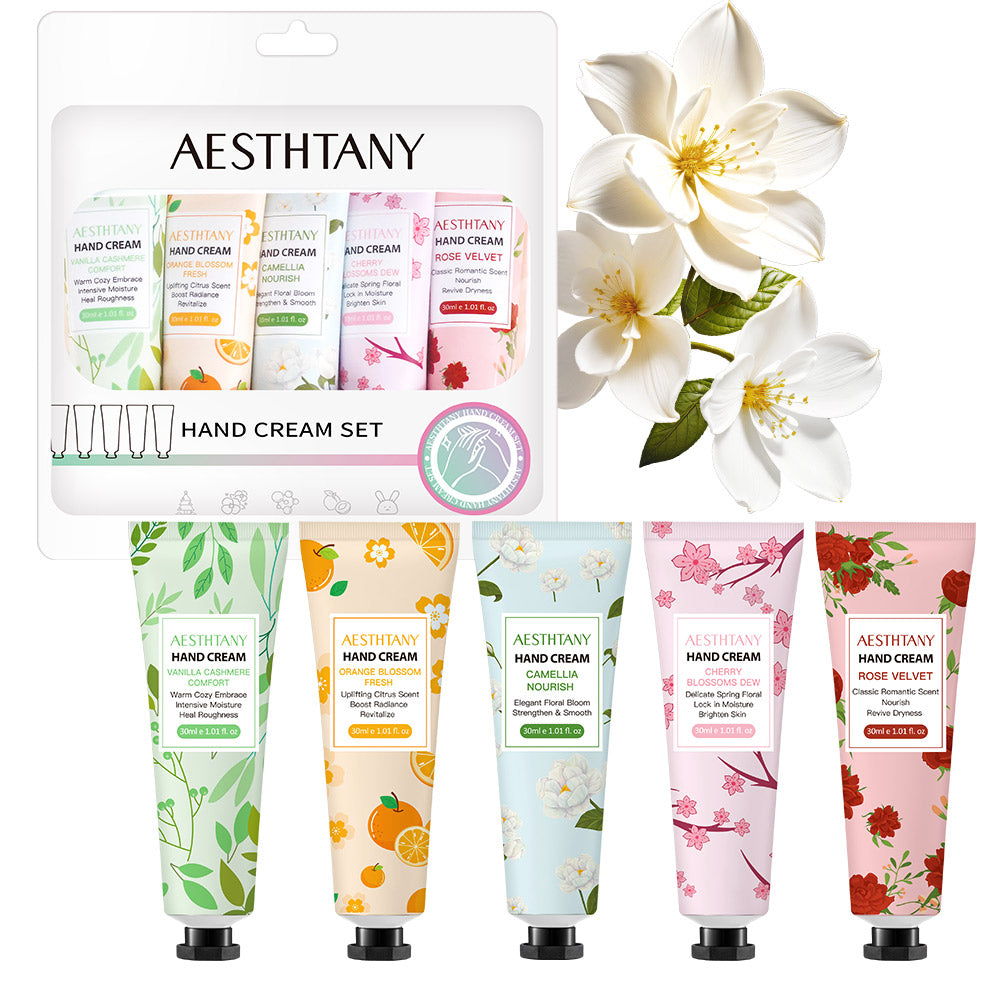 AESTHTANY Hand Cream Floral Collection Set (5-Piece Set)