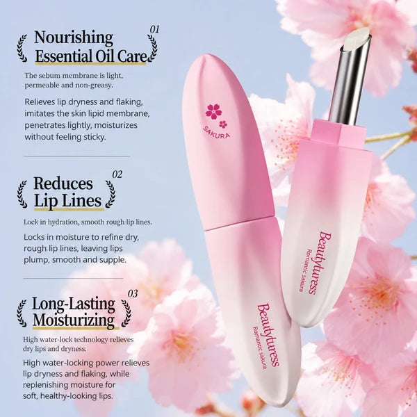Beautyturess Romantic Cherry Blossom Moisturizing Lip Balm (1.6g)