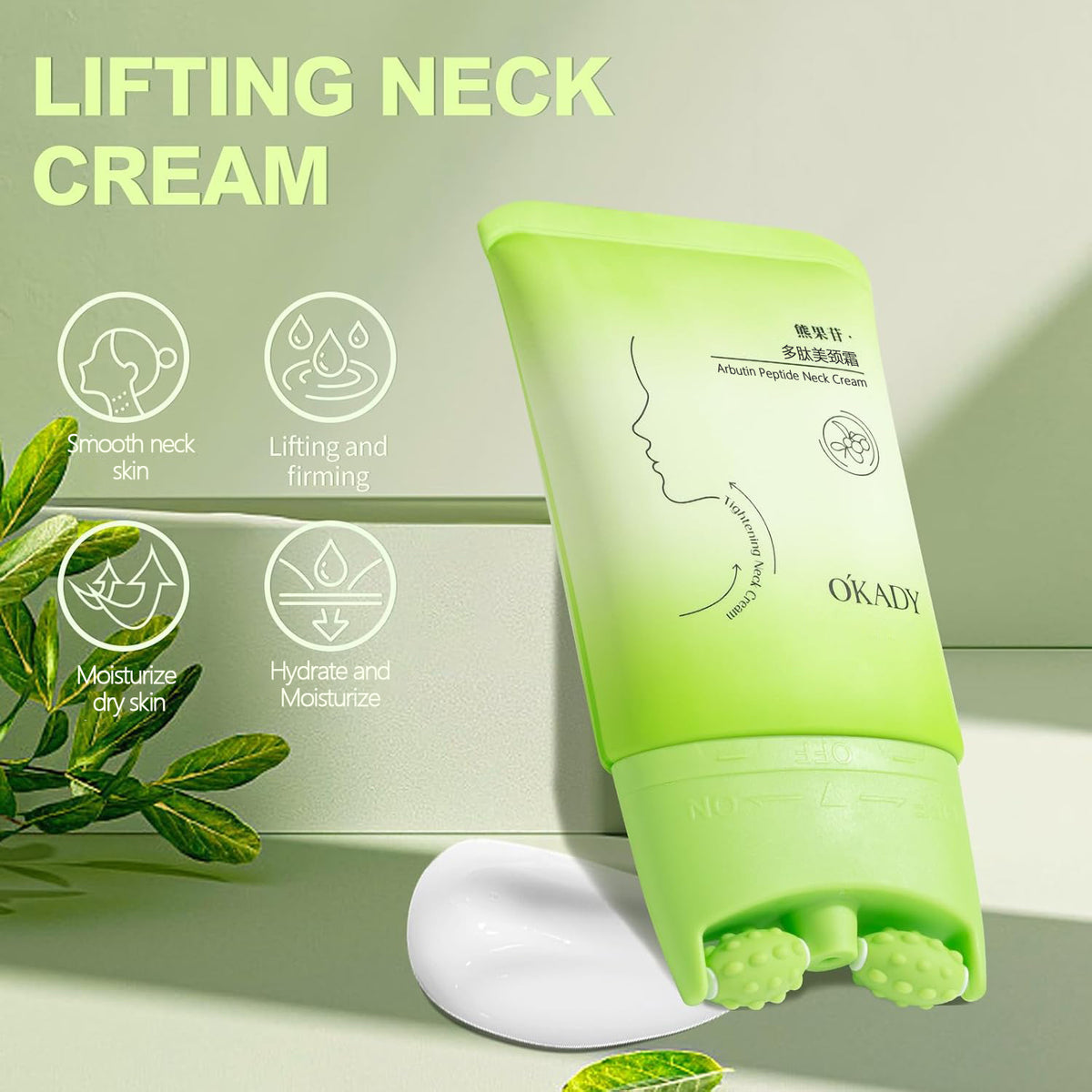 O′KADY Arbutin & Polypeptide Anti-Wrinkle & Firming Neck Cream (120g)