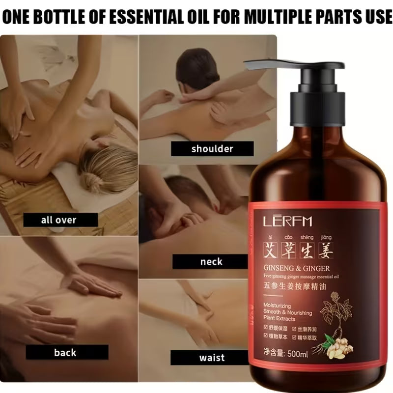 LĒRFM Five-Ginseng & Ginger Massage Essential Oil (500ml)