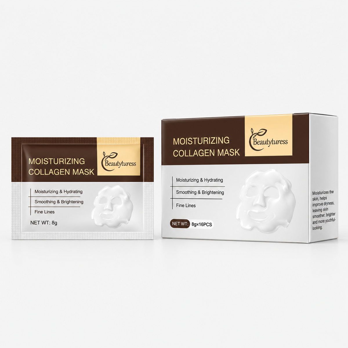 Beautyturess Moisturizing & Hydrating Collagen Mask (8g × 16 sachets)