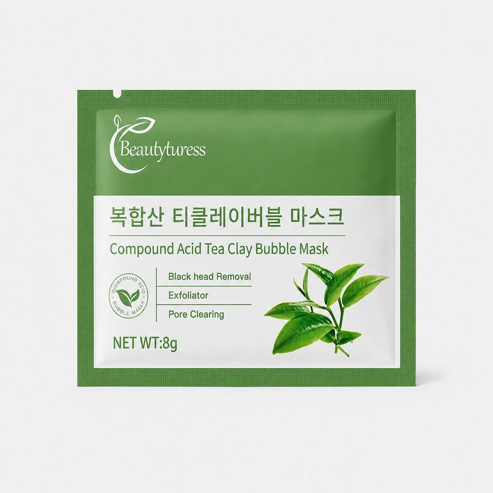 Beautyturess Compound Acid Tea-Mud Bubble Mask (8g × 16 sachets)