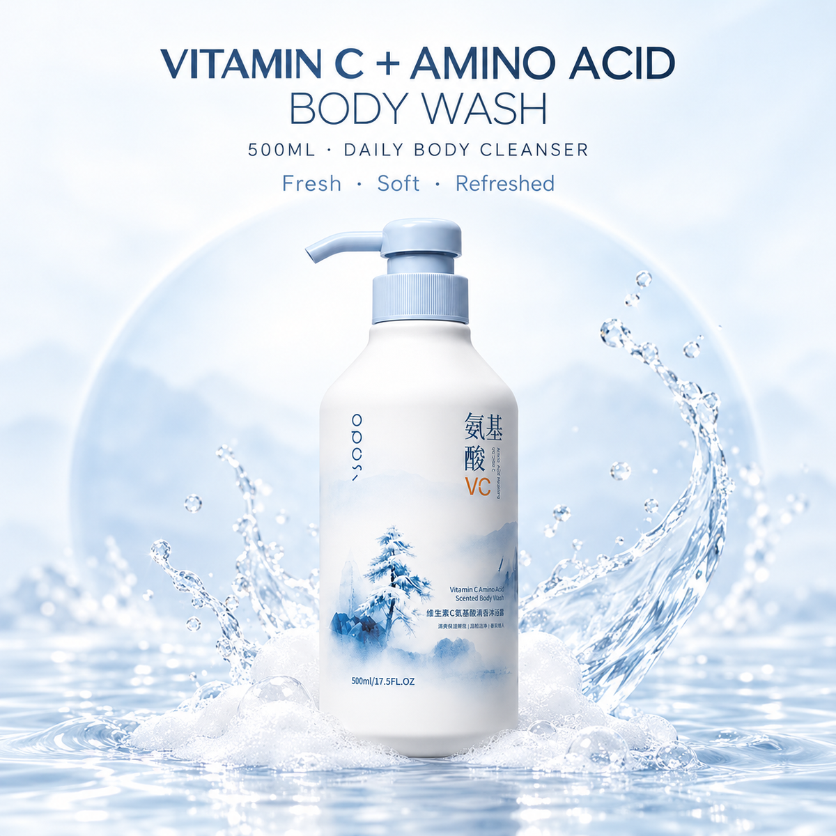 Vitamino C Aminoacida Aroma Duŝĝelo
