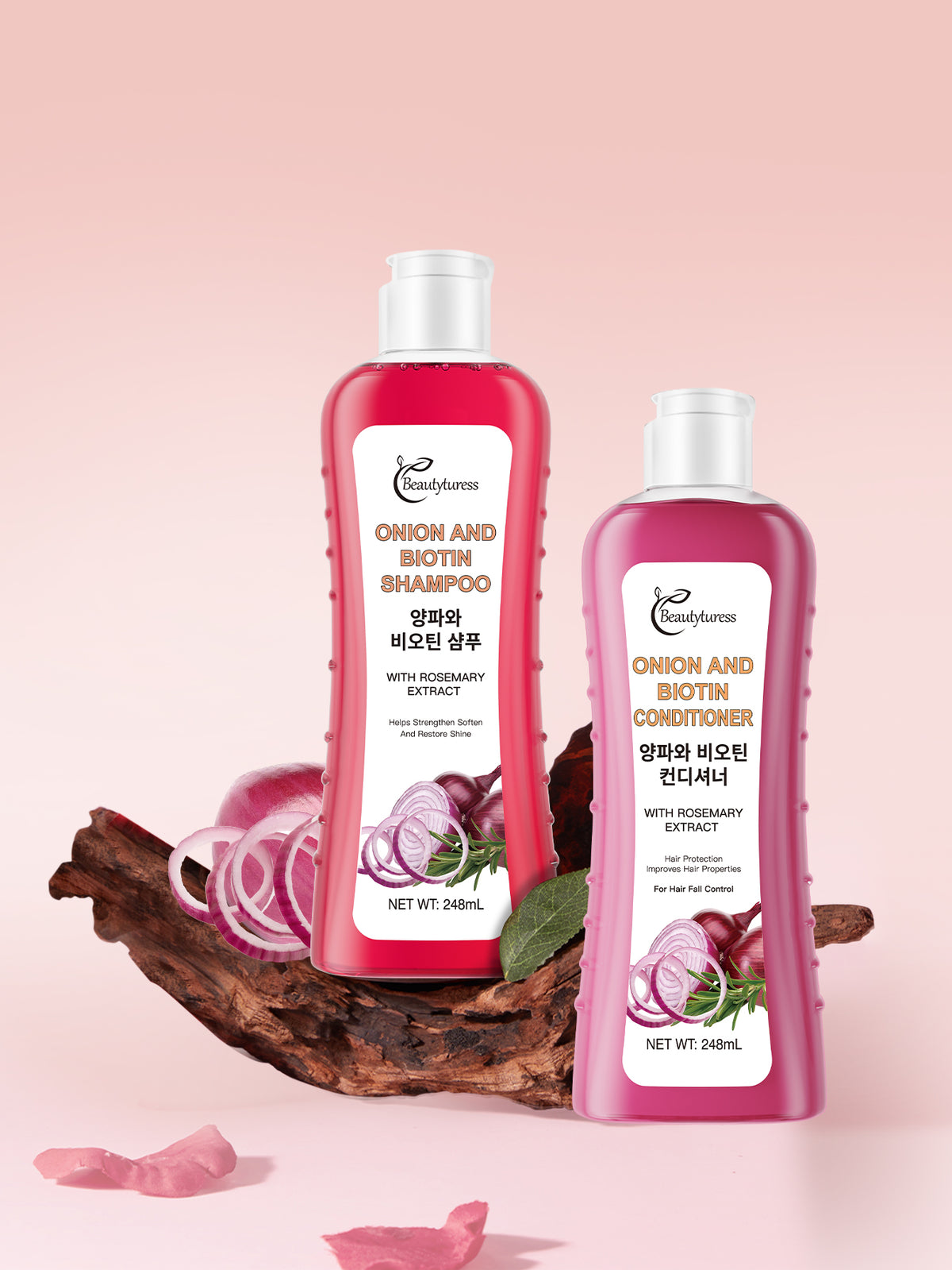 Beautyturess Onion, Biotin & Rosemary Shampoo and Conditioner 2-Piece Set