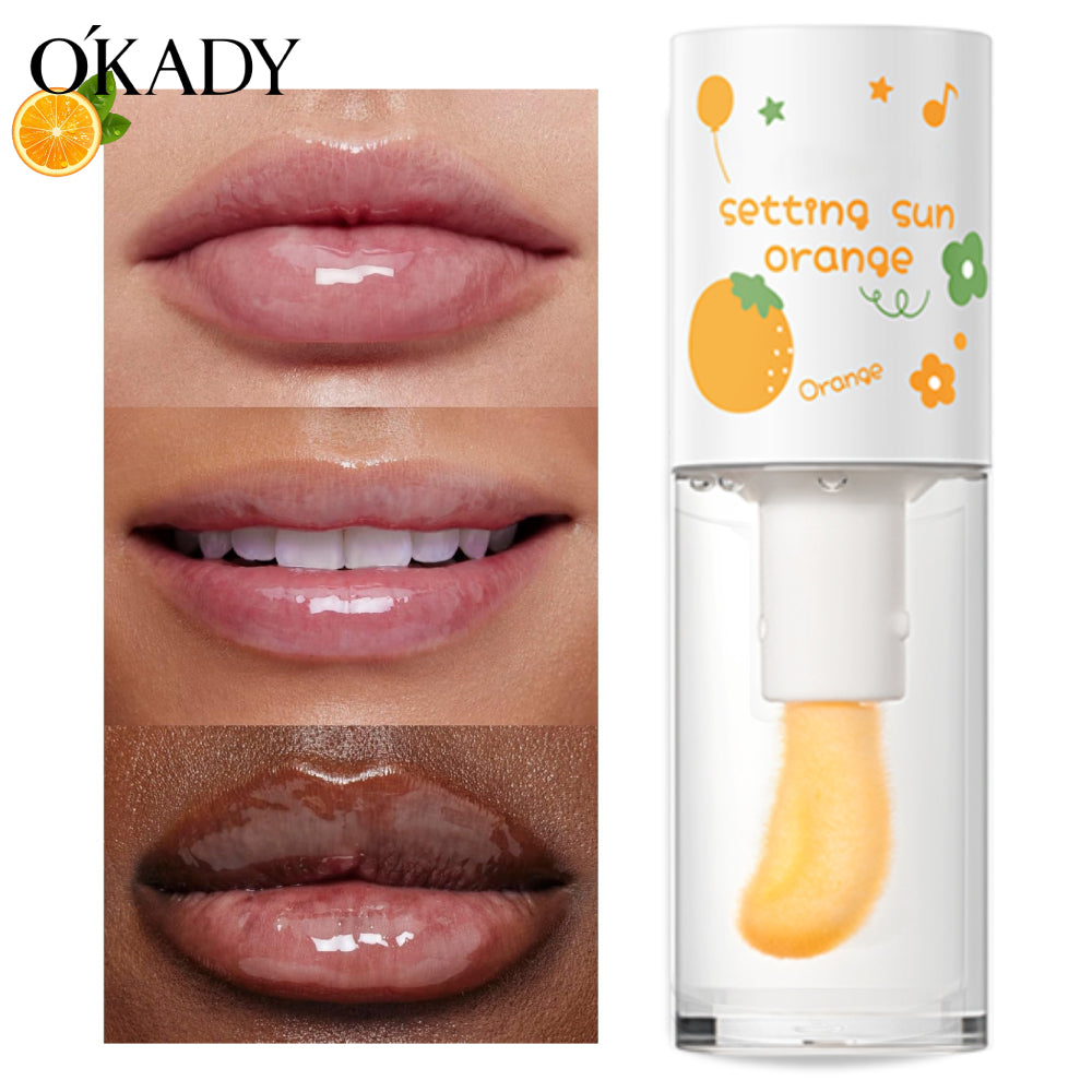 O′KADY Line-Smoothing & Plumping Color-Changing Lip Oil (Sunset Tangerine) (5ml)