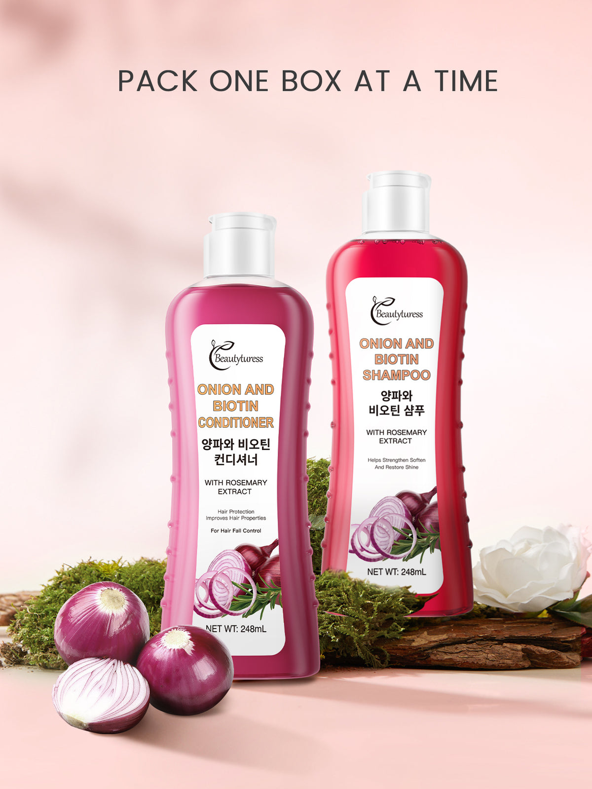 Beautyturess Onion, Biotin & Rosemary Shampoo and Conditioner 2-Piece Set